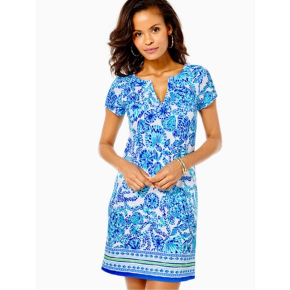 Lilly Pulitzer Dresses & Skirts - Lilly Pulitzer UPF 50+ Sophiletta Dress, Turquoise Oasis Shell Me You Love Me, L